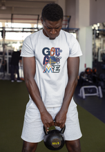 Load image into Gallery viewer, White Limited Edition God Got Me Sports Logo Performance Tee
