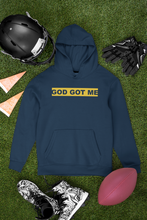 Load image into Gallery viewer, Maize/Navy Blue OG Box Logo Hooded Sweatshirt (U of M Edition)
