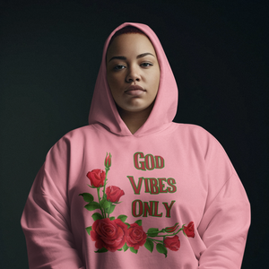 God Vibes Only Pink "BCA" Hooded Sweatshirt