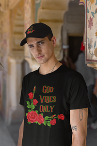 God Vibes Only Heavyweight Oversized Streetwear Tee Big Logo