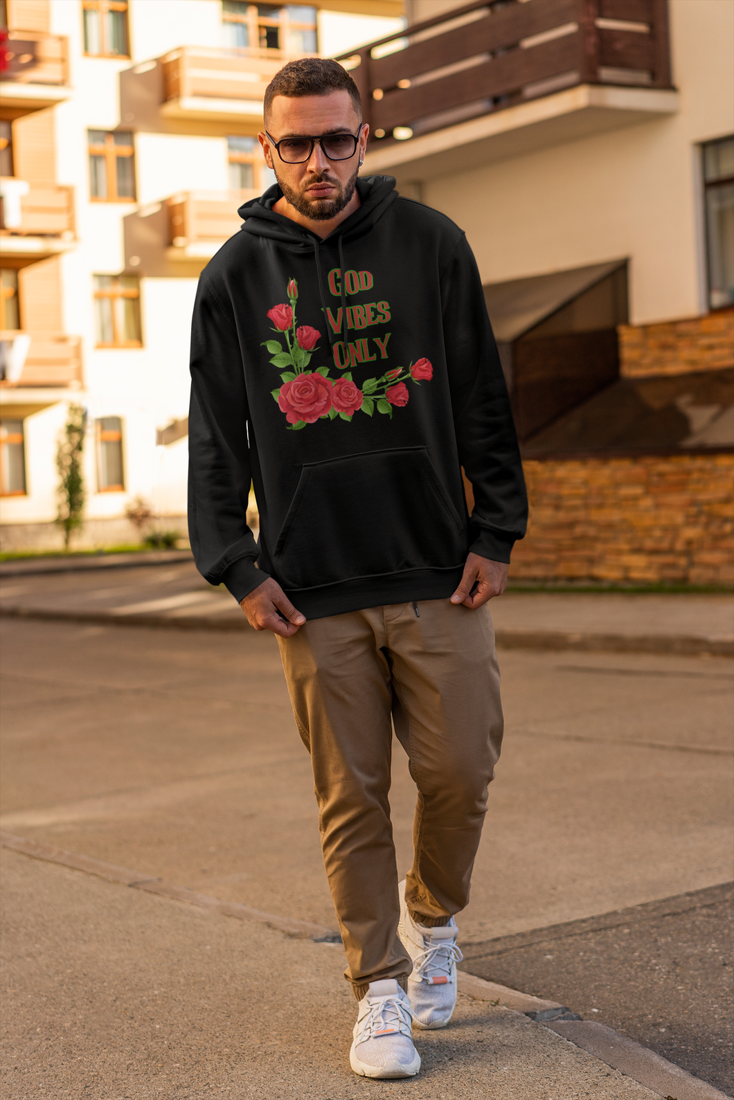 Black God Vibes Only Big Logo Hoody