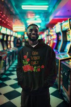 Load image into Gallery viewer, Black God Vibes Only Big Logo Hoody
