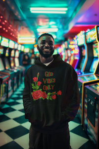 Black God Vibes Only Big Logo Hoody