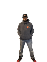 Load image into Gallery viewer, God Vibes Only Vintage Black Raglan Hooded Sweatshirt
