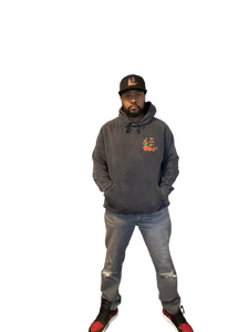 God Vibes Only Vintage Black Raglan Hooded Sweatshirt