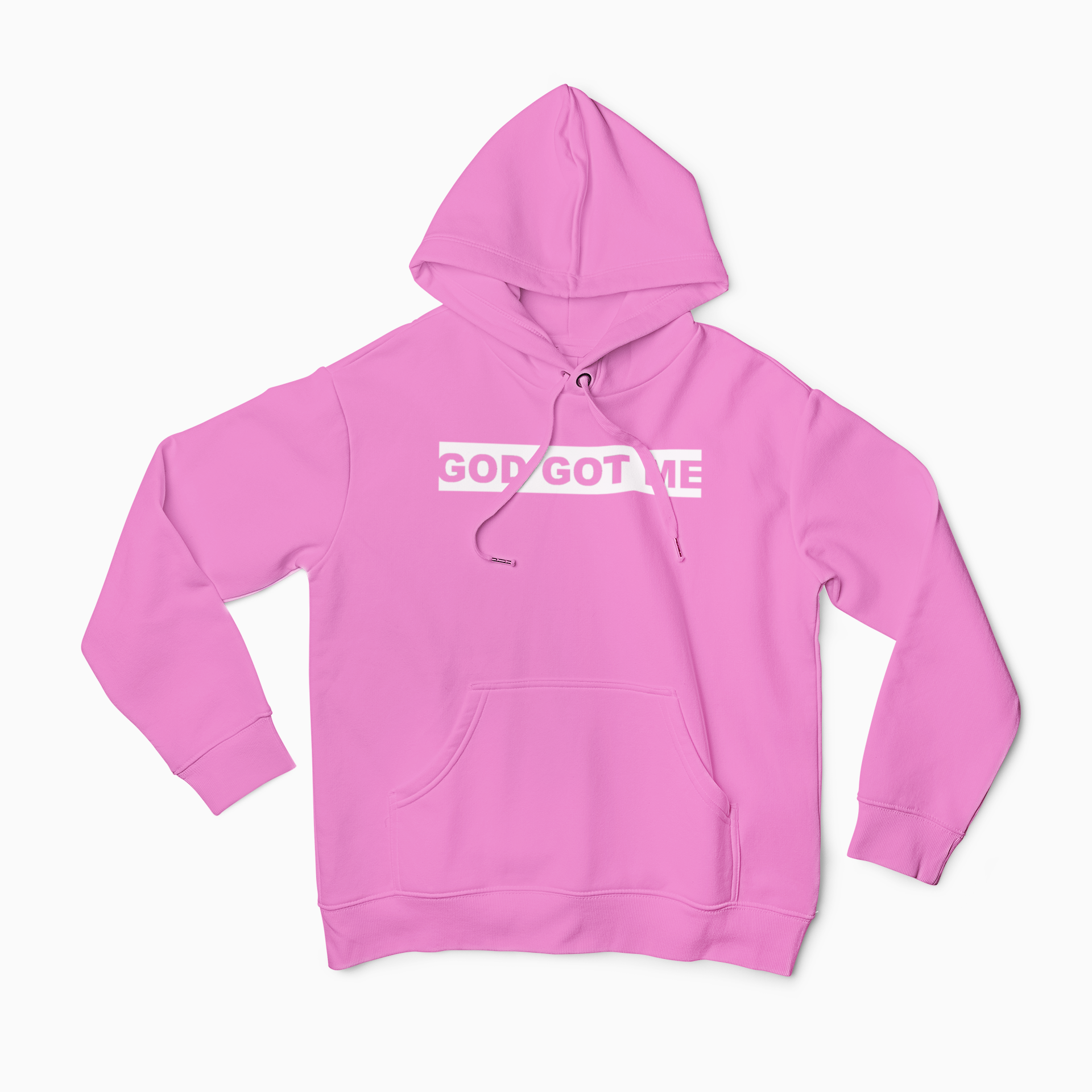Pink OG Box Logo Hooded Sweatshirt – God Got Me Store