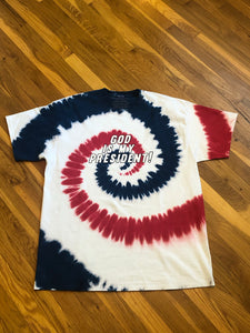 Exclusive “God Is My President” Shirt (Red, White, and Blue Tie Dye)