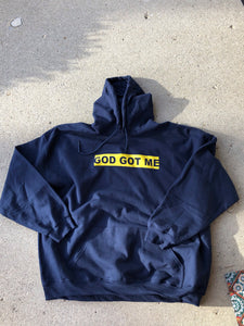 Maize/Navy Blue OG Box Logo Hooded Sweatshirt (U of M Edition)
